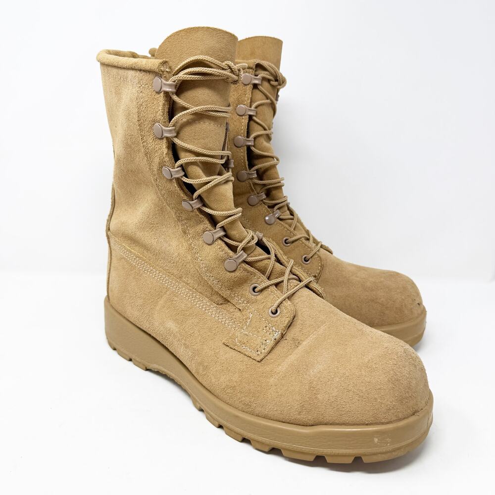 Bates Tan Suede Tactical Combat Boots Men's Size 11 EUC Lace Up Gore-Tex Lining